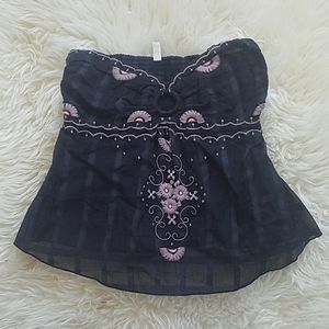 Free people strapless tube top black size S